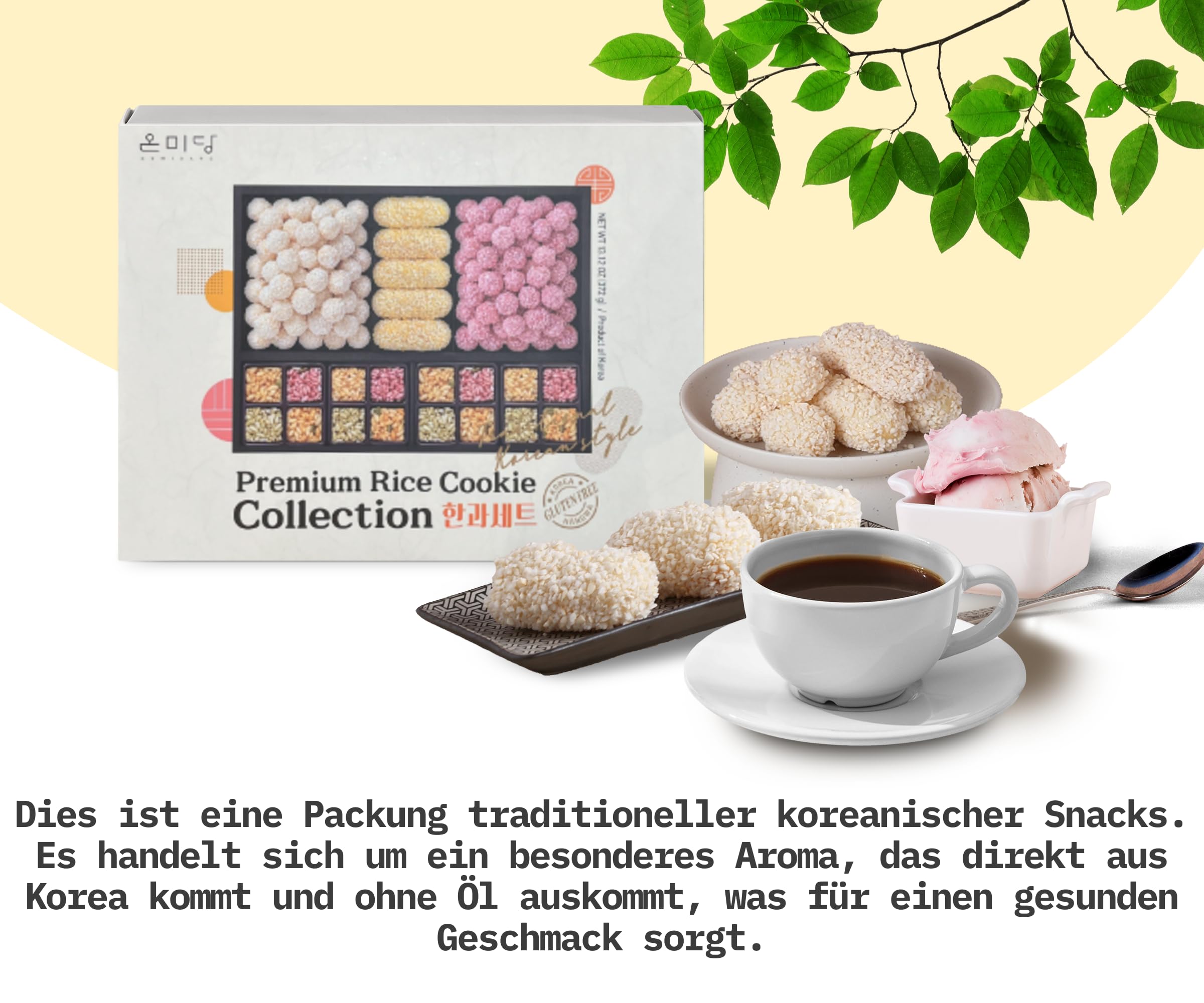 SANDEULHAE Premium Rice Cookie | Koreanische Reissnacks | Glutenfreie Snacks | Vegane Leckereien | Traditionelle Süßigkeiten | Geschenkideen | Ölfrei (Reiskeks Collection)