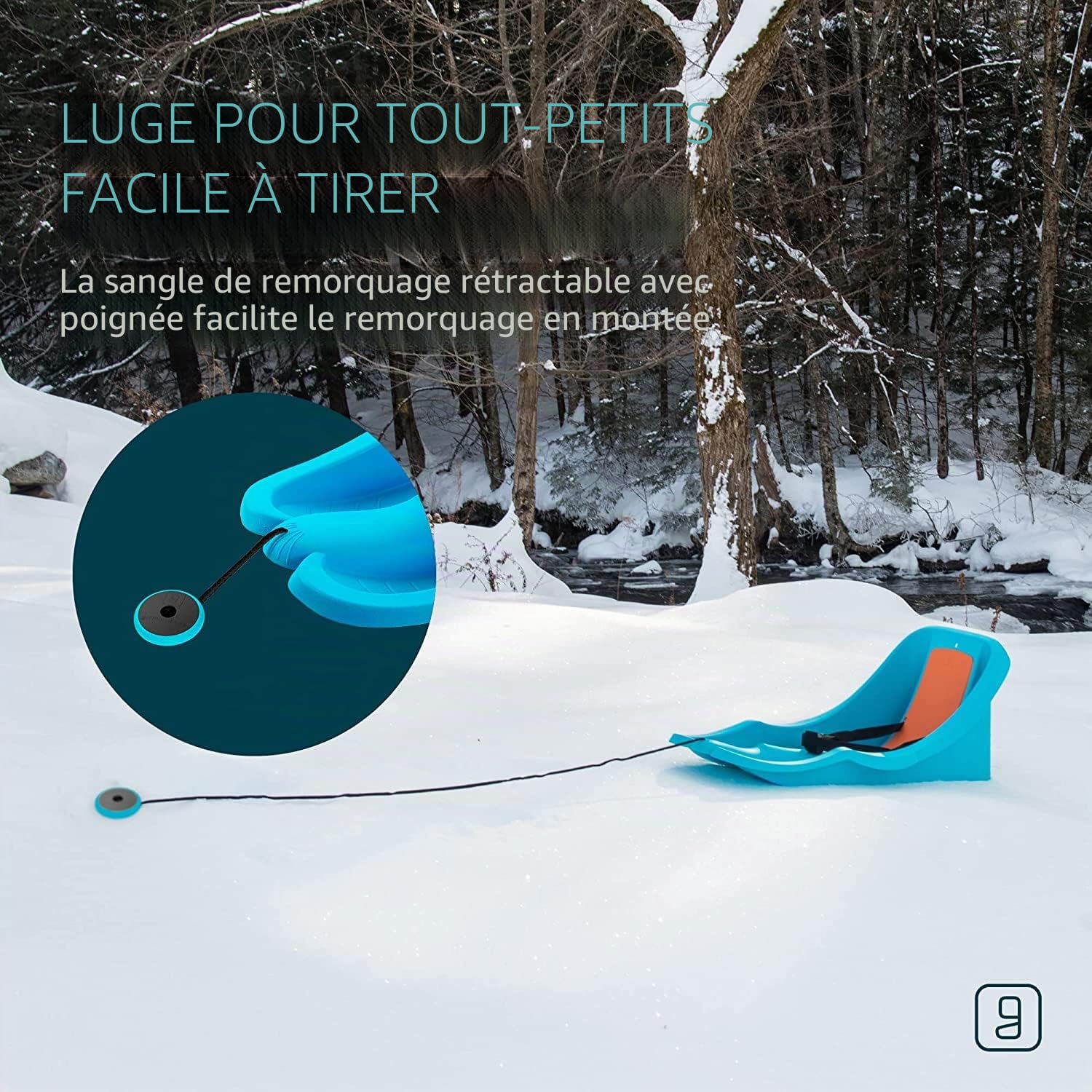 Gizmo Riders Luge Bob pour bébé de 6 mois à 3 ans - Luge pour enfants avec ceinture de sécurité - Toboggan en plastique