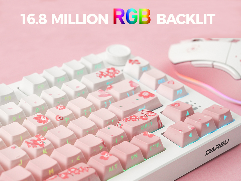 Amazon.com: DAREU EK75PRO Sakura Pink Wireless Mechanical Keyboard Amazon.com: DAREU EK75PRO Sakura Pink Wireless Mechanical Keyboard