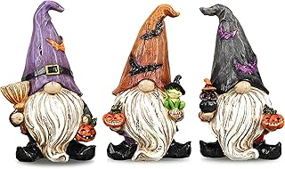 Valery Madelyn ハロウィン飾り ハロウィン置物 大地の妖精ノーム 3個セット 可愛い 置物 オブジェ オーナメント 玄関 卓上 置物 装飾 小物 飾り ホラー パーティー デコレーション グッズ 9cm