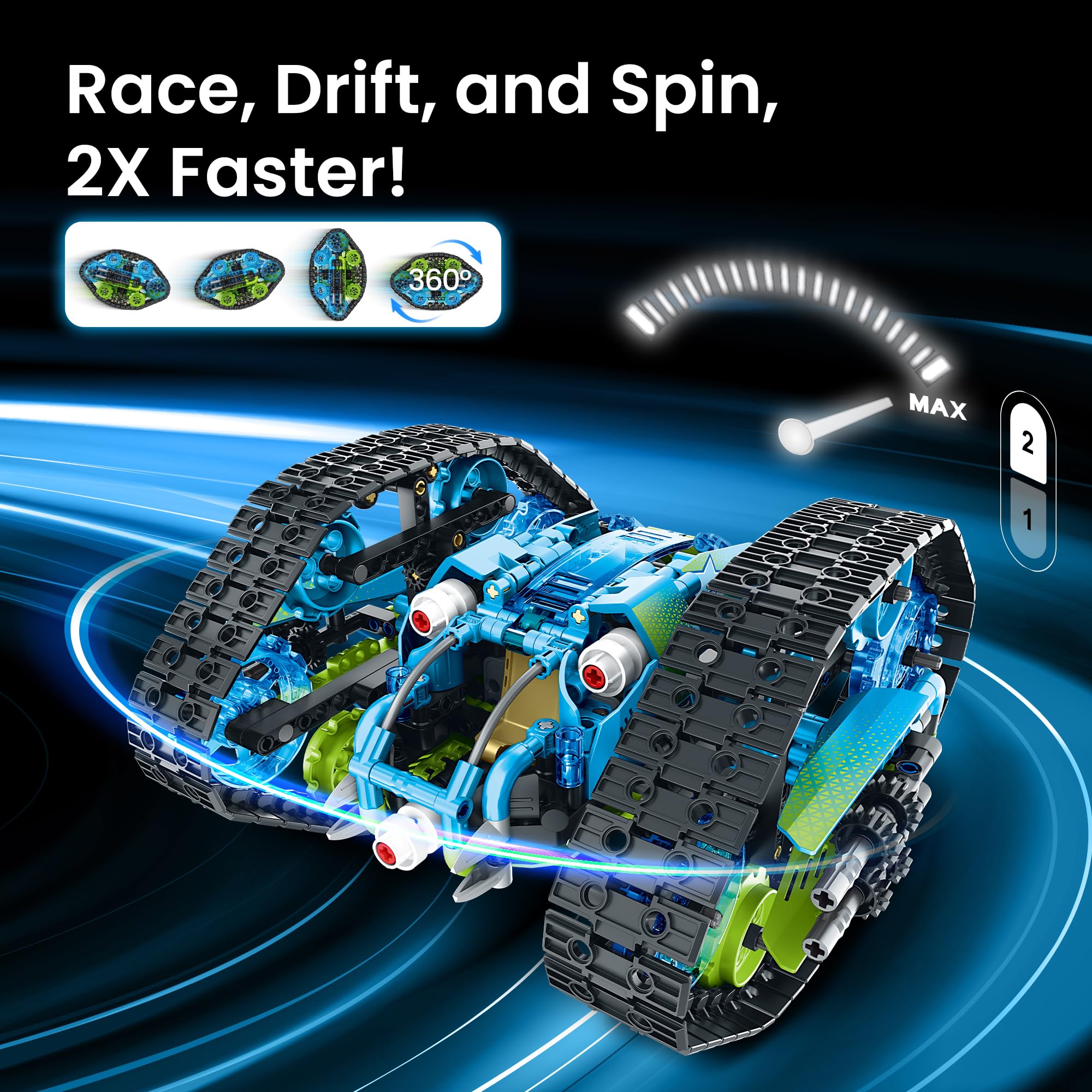 Sillbird STEM Stunt Racer programmierbarer Roboter Baukasten ab 8 Jahren