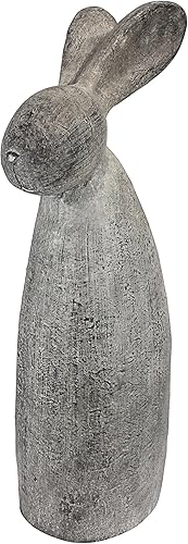 Miniatura 1 de Design Toscano FU83242 Big Burley Bunny Stan The Rabbit Garden Statue, acabado de piedra gris