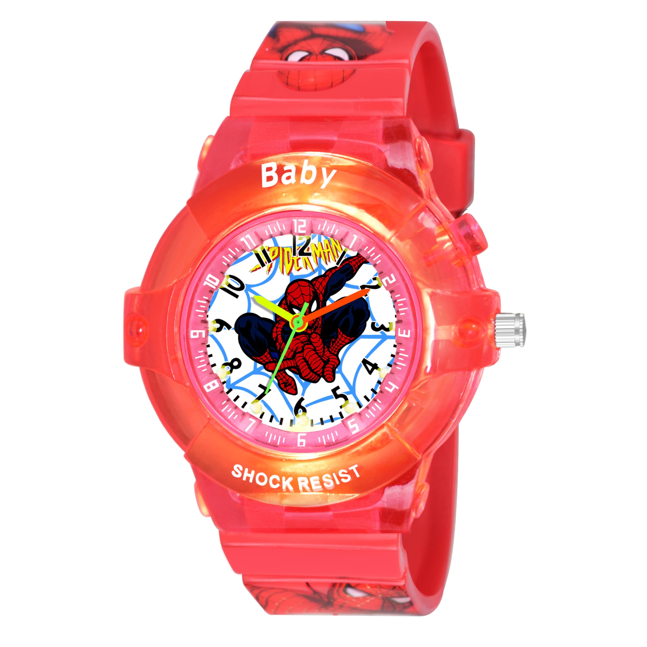 Shocknshop LED Child Kids Children Analog Cartoon Multi Colors Lights Watch for Boys -W336 (Black) (B0DFLWCNV9) Amazon Price History, Amazon Price Tracker