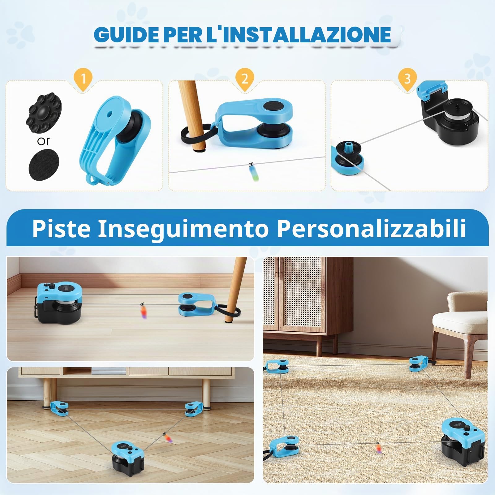 Giocattolo Interattivo per Gatti da Interni - Tapis Roulant Automatico e Telecomandato, Simulatore di Caccia per Animali Domestici con Velocità Regolabile