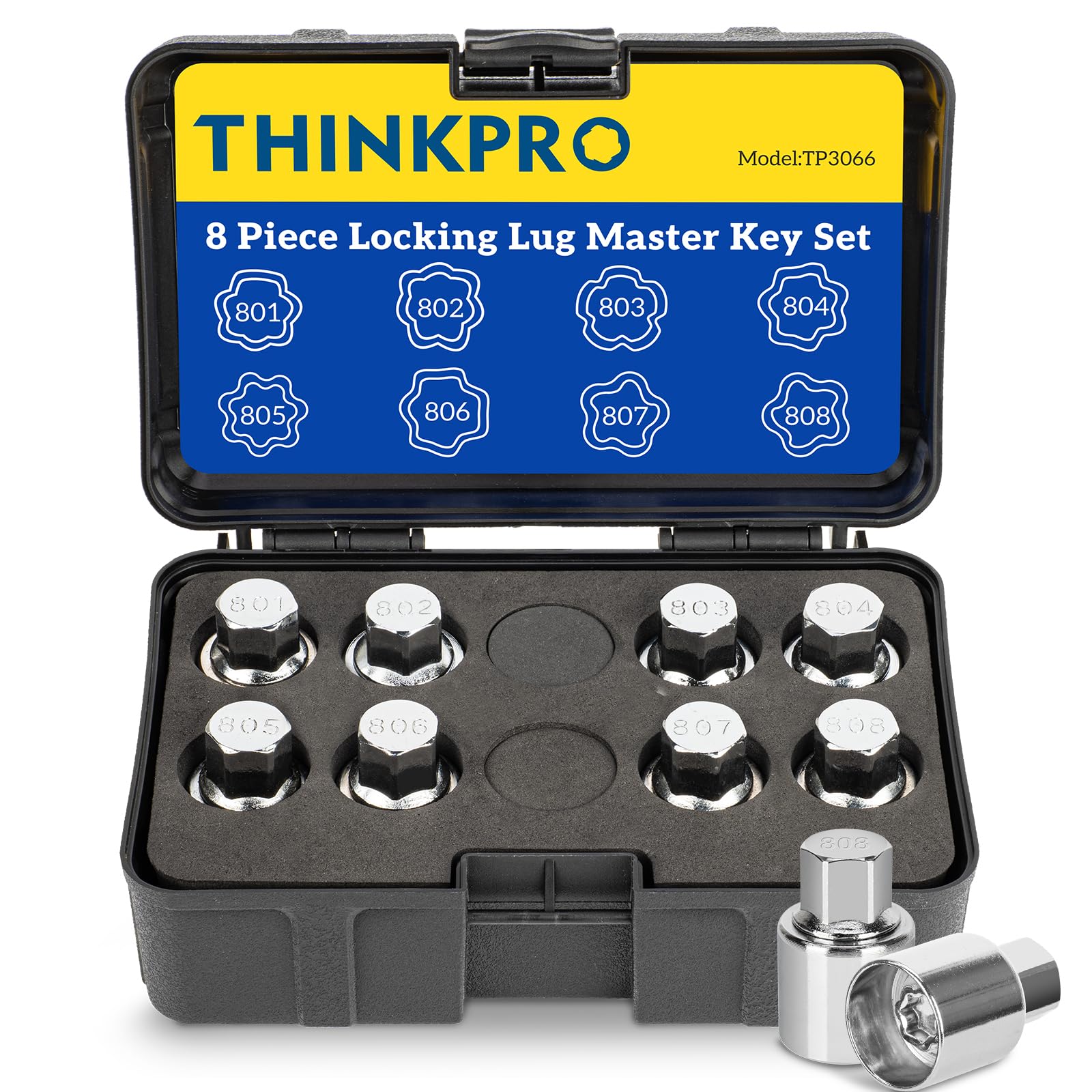 Photo 1 of Thinkpro Lug Nut Key Compatible with Jeep Lug Nuts,Wheel Locking Nut Key for Jeep Renegade,Wrangler, Cherokee and Dodge Jouney 2016-2020, Easy Removal Locking Socket from 801 to 808