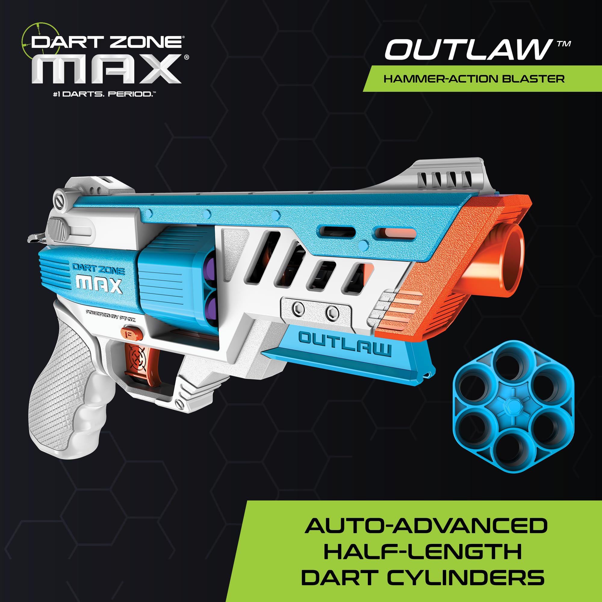 Dart Zone Max Nitroshot+ Outlaw High-Powered Hammer Prime Half