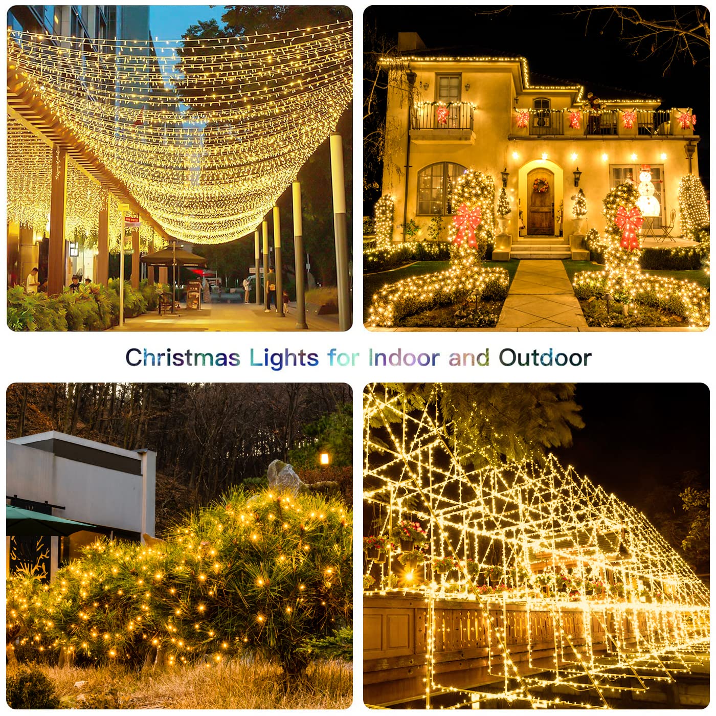Ollny Christmas Lights, Outdoor Fairy Lights 100m 800 LED Warm White