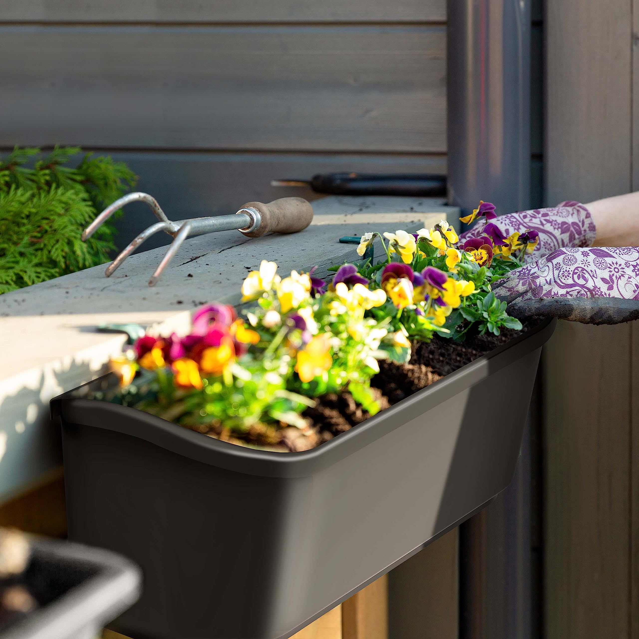 Ribelli 11-TLG Hängende Vertikaler Garten mit Bewässerungssystem, Blumentopf zur Wandmontage mit Entwässerungsloch, Pflanzenwand Wandgarten zur Begrünung, Wandbepflanzung, Garten Balkon 500751