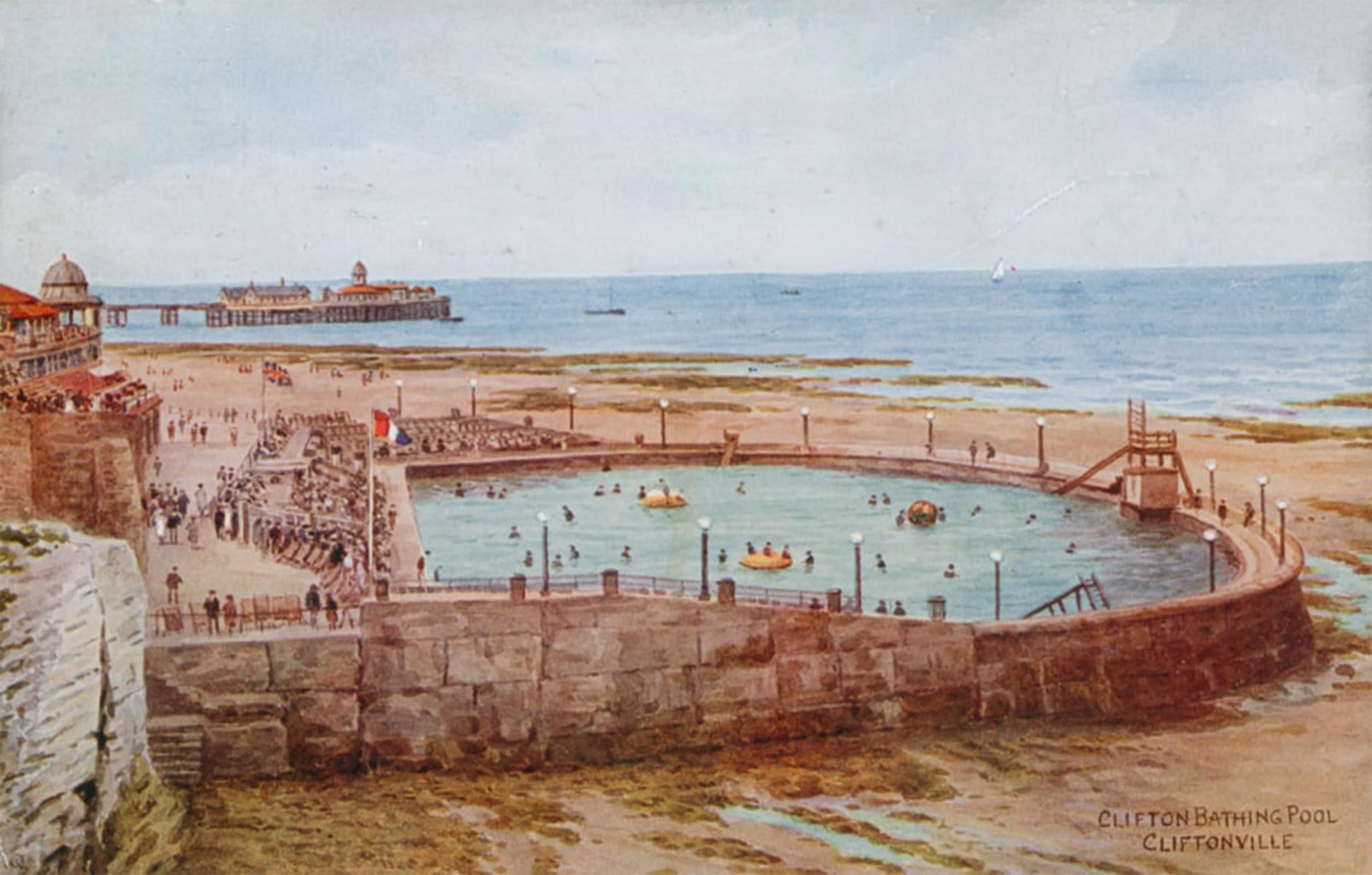Affiche d'art Clifton Bathing Pool Cliftonville avec impression haute définition format 60x90 - 5