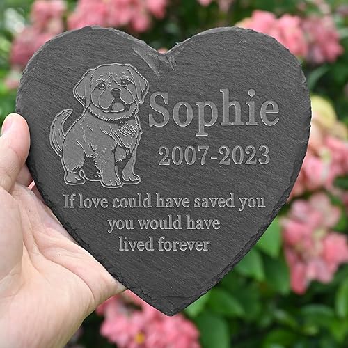 Vista 22 de Golden Retriever Memorial, Piedra conmemorativa Golden Retriever, Pérdida de Golden Retriever, Recuerdo de Golden Retriever, en Memoria amorosa En