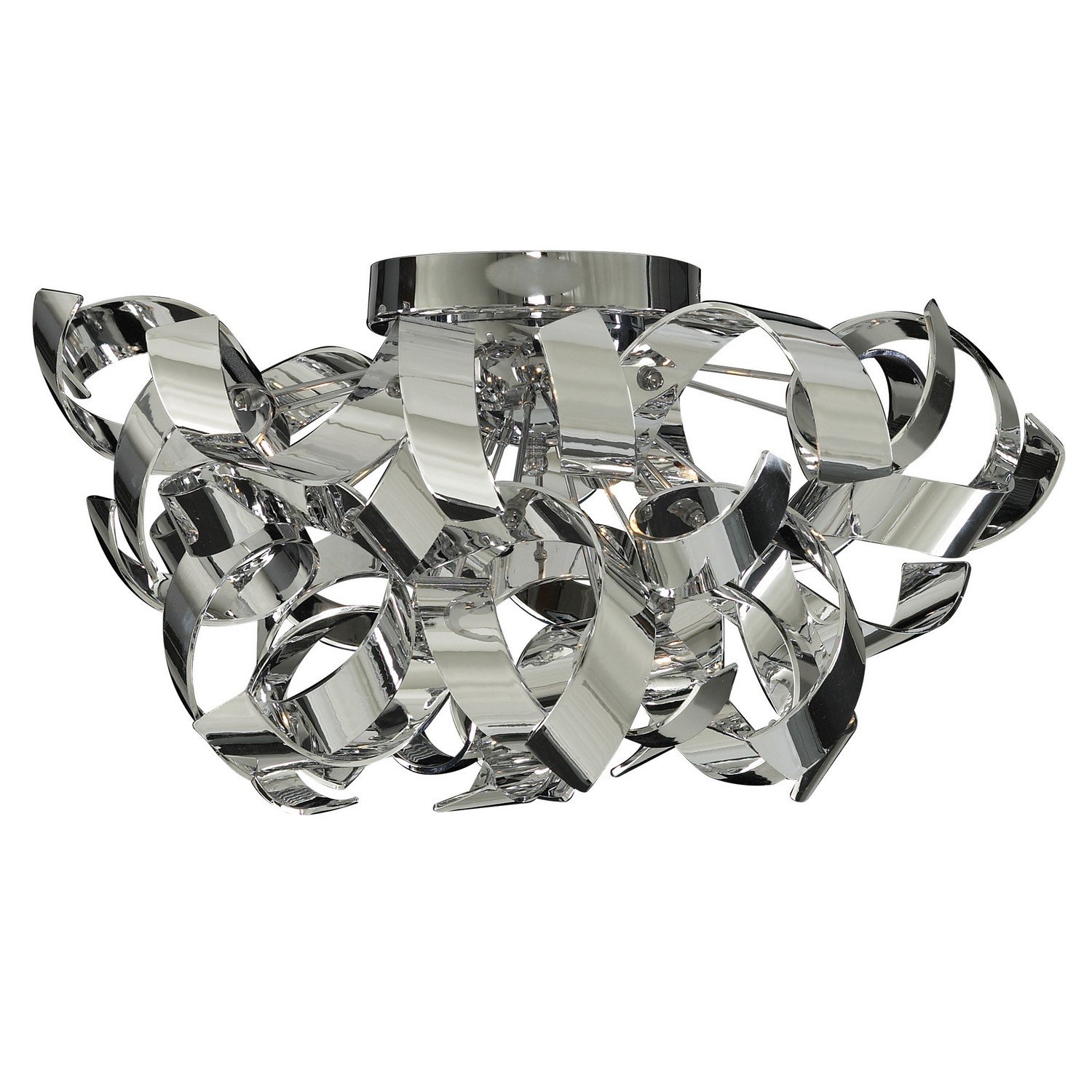 Searchlight 3 Lights Acrylic Curls Half Flush Ceiling Light Indoor Home Lighting
