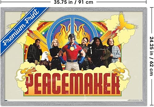 Miniatura 28 de Trends International DC Comics TV Peacemaker - Póster de pared grupal, 34 pulgadas de largo x 22.4 W, versión premium sin marco