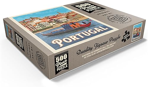 Miniatura 3 de MyPuzzle Portugal Oporto District, Póster Vintage - Rompecabezas premium de 500 piezas para adultos