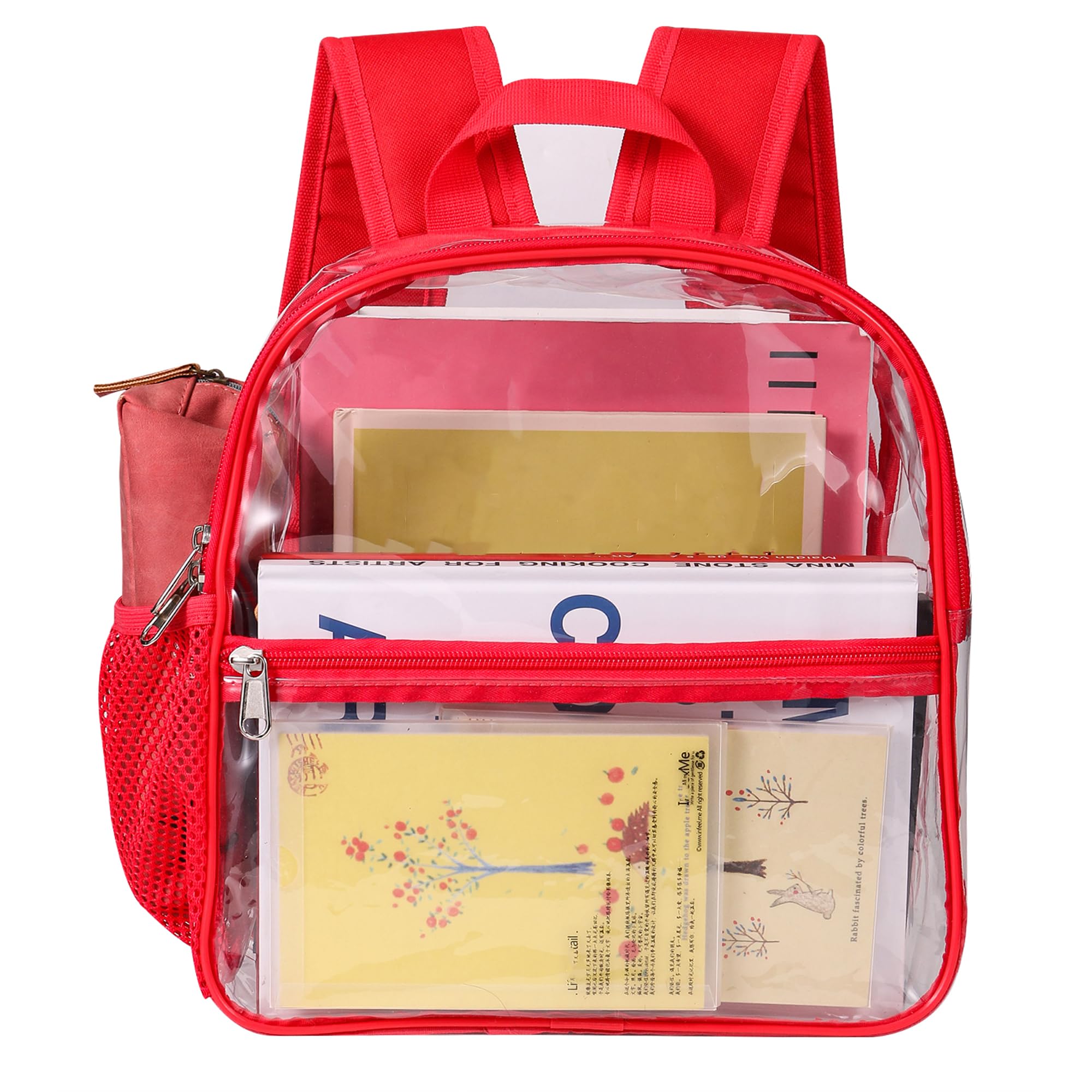 USPECLARE Clear Backpack for Stadium Approved 12×6×12 Transparent Bag | Small Clear Bag with Wider Shoulder Straps for Stadium Events Concert Work Festival