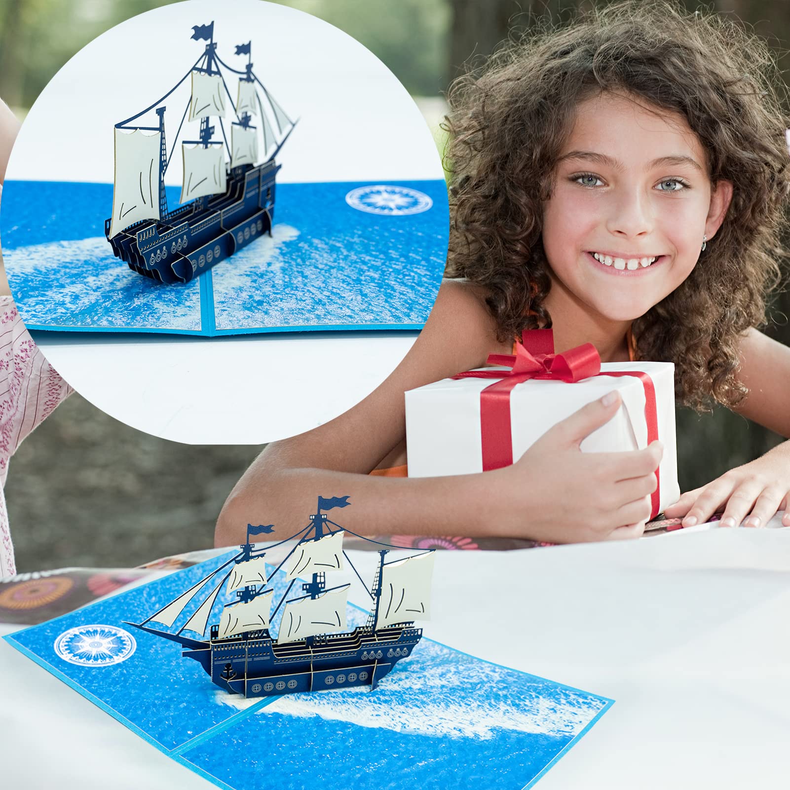 Biglietti di auguri 3D, biglietti di auguri pop-up creativi e commemorativi, biglietti commemorativi fatti a mano, adattati ideali per amanti, anziani, bambini e amici (grande torta