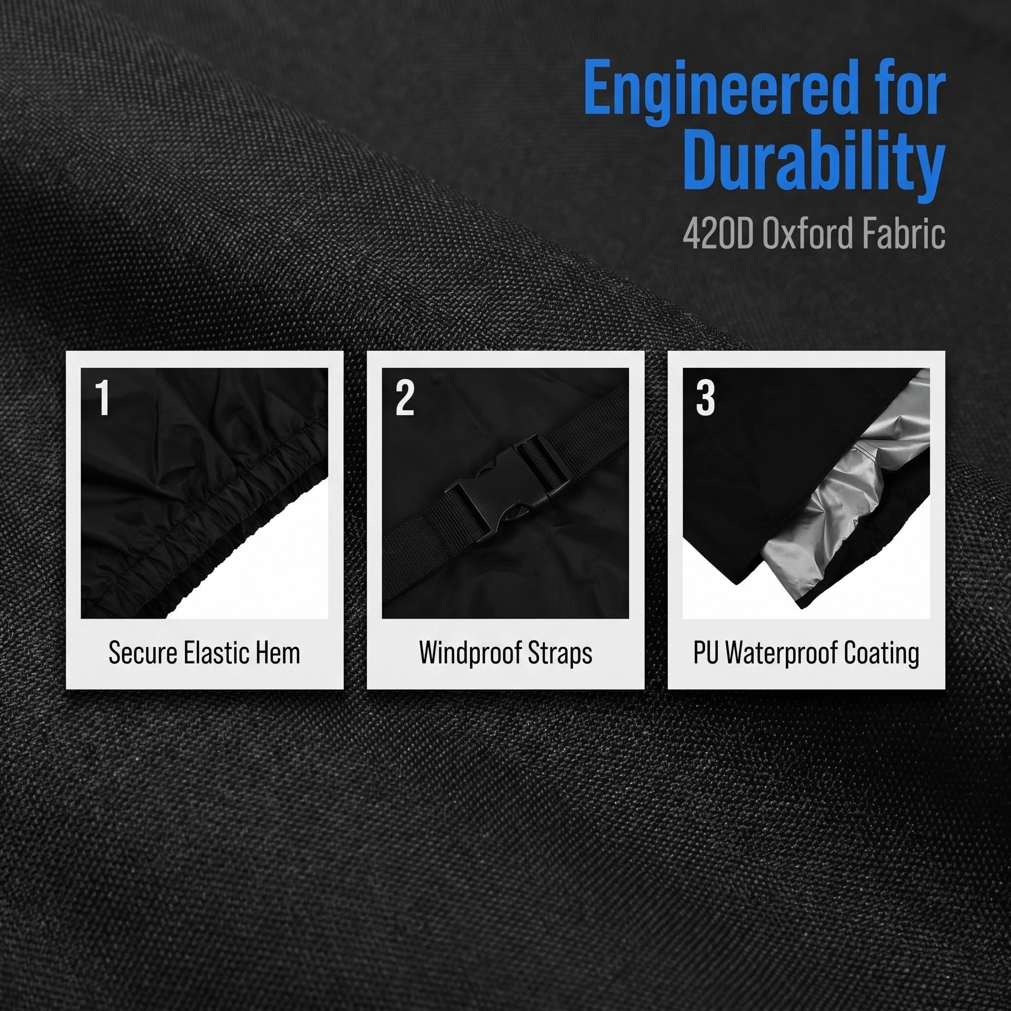 Funda de Poliéster para Silla de Ruedas y Scooter, Protección para Exteriores y Centros de Salud, Resistente Clima y Polvo, Color Negro