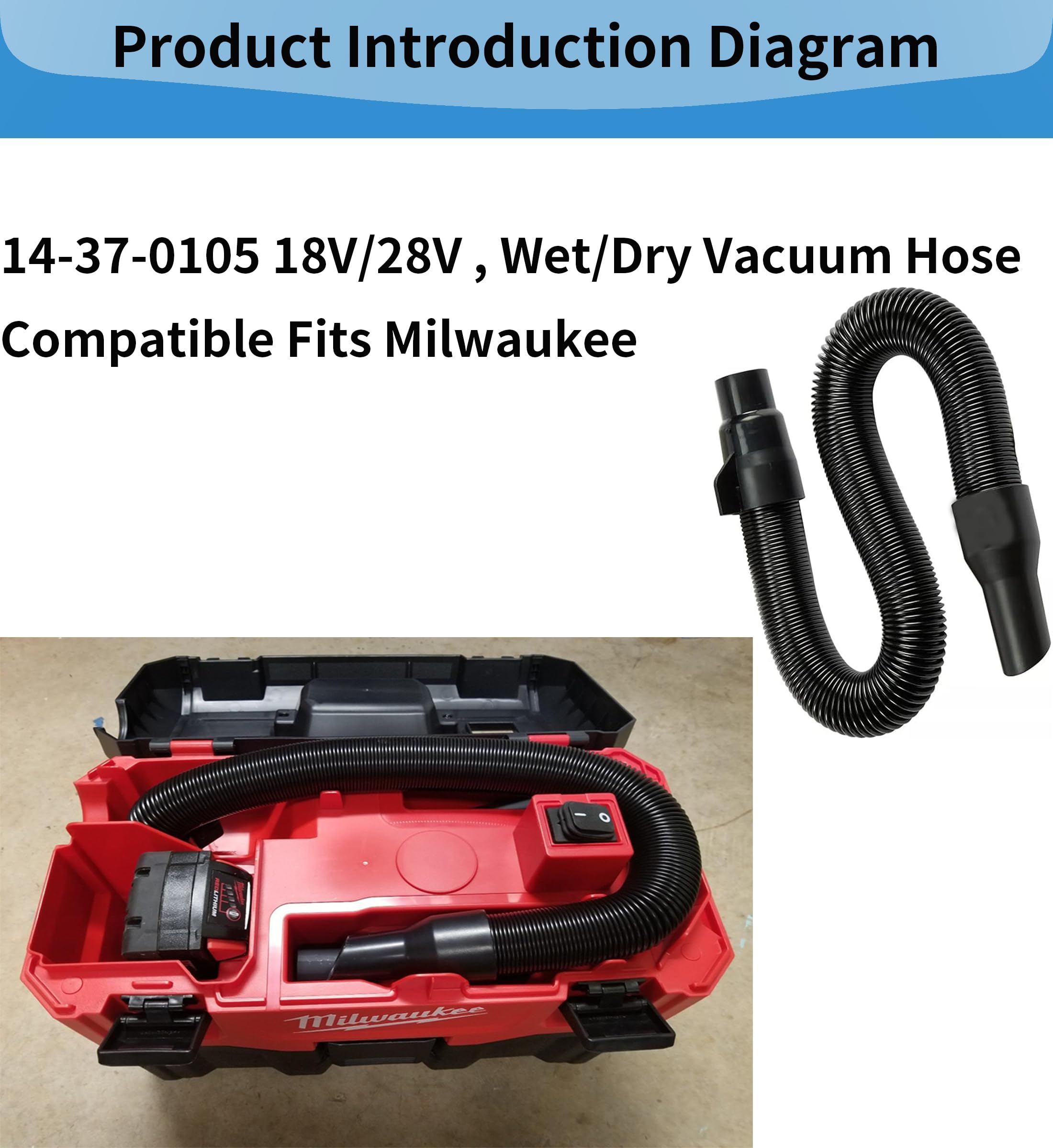 14-37-0105 Hose Assembly For 18V/28V Wet/Dry Vacs With Internal