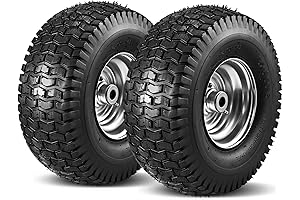 15' Husqvarna Front Tires with 4 Ply Natural Rubber and Steel Hub