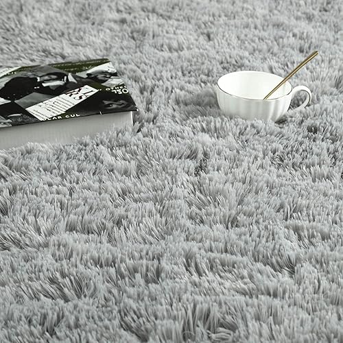 Miniatura 4 de ISEAU Alfombra de pasillo cómoda y esponjosa para dormitorio, de felpa con base de goma antideslizante, para dormitorio de bebé, al lado de la cama