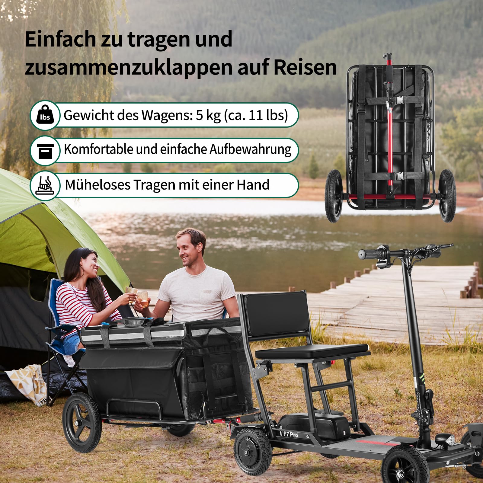 Bollerwagen für E-Scooter Anhänger