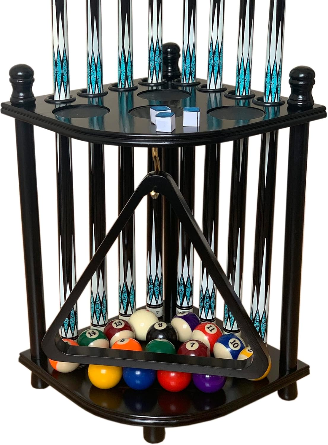 Floor Pool Cue Rack Hold 8 Cue Sticks