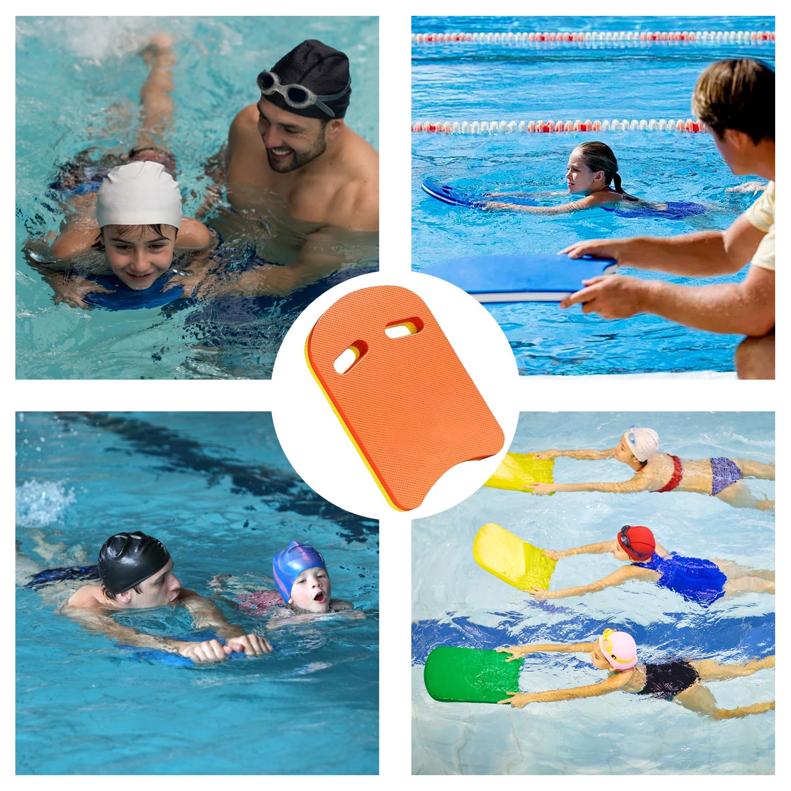 Planche de natation unisexe de qualité supérieure - Aide à la natation - Avec poignées - En mousse PE - Équipement d'entraînement de natation - Planche de natation pour exercices de natation et
