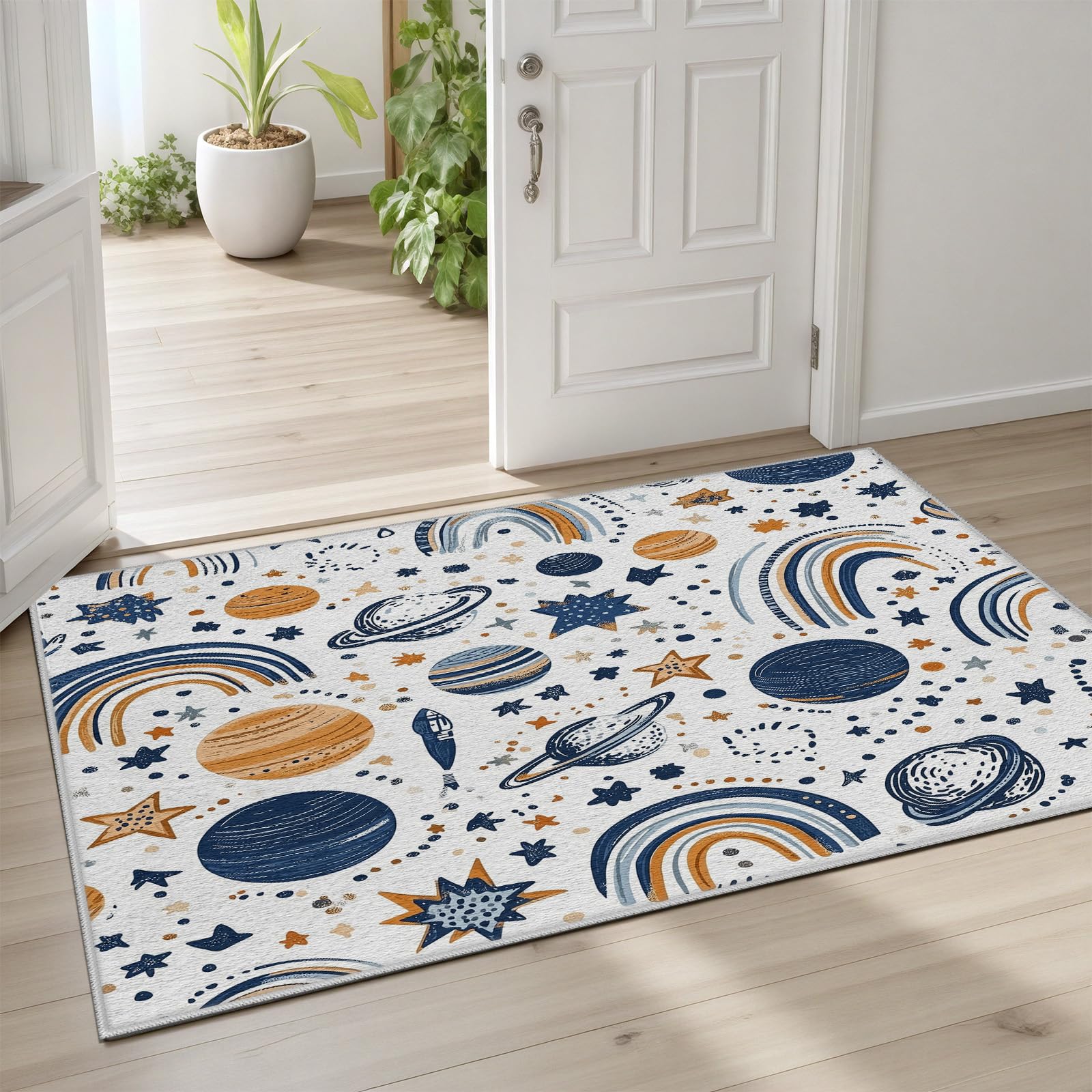 Univers Système Solaire Tapis Garcon