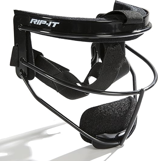 RIPIT Defense Pro Softball Fielder's Mask with Blackout Technology