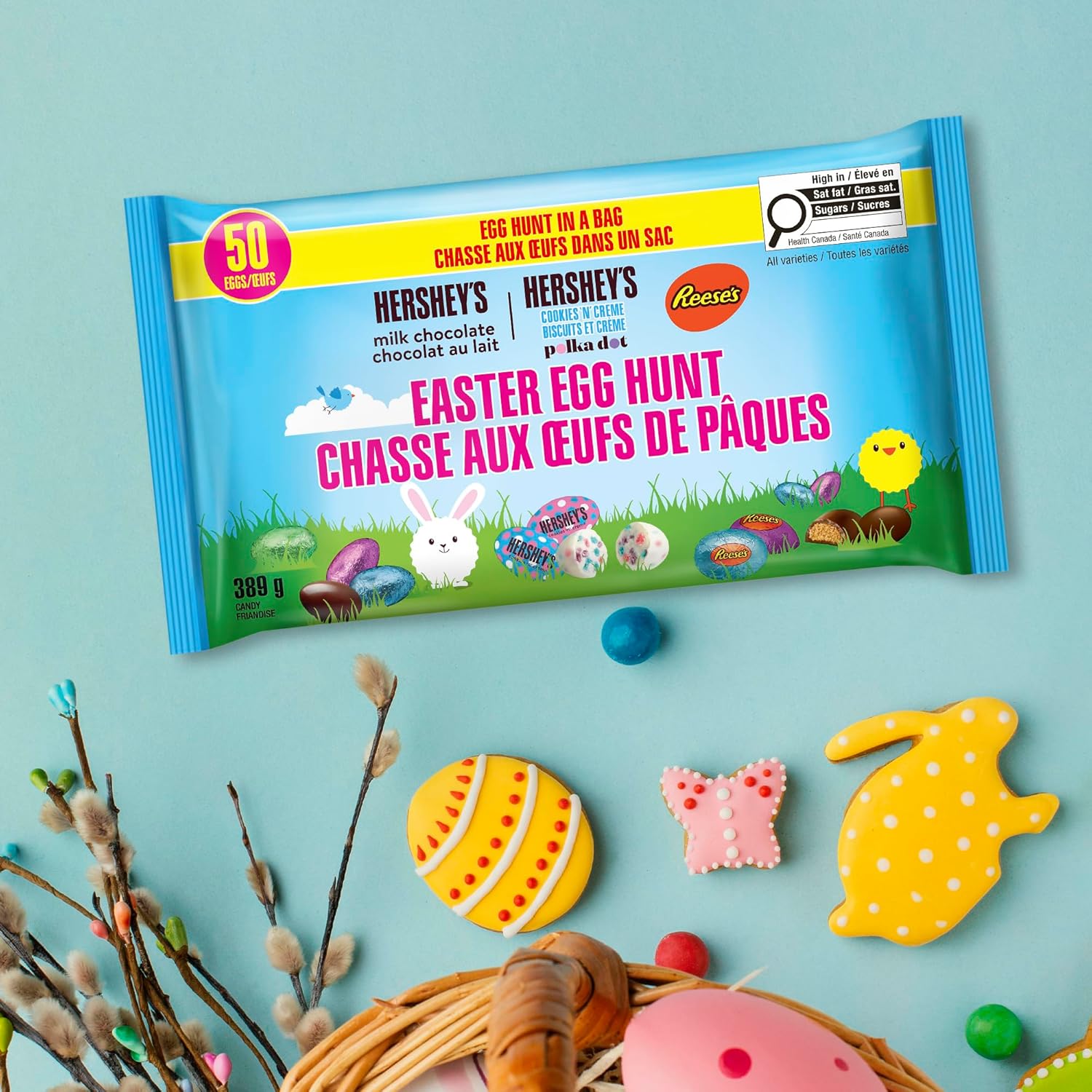 HERSHEY'S 50ct Egg Hunt Variety Pack 389g, Chocolate Easter Eggs, Easter Basket Stuffers - Image 5