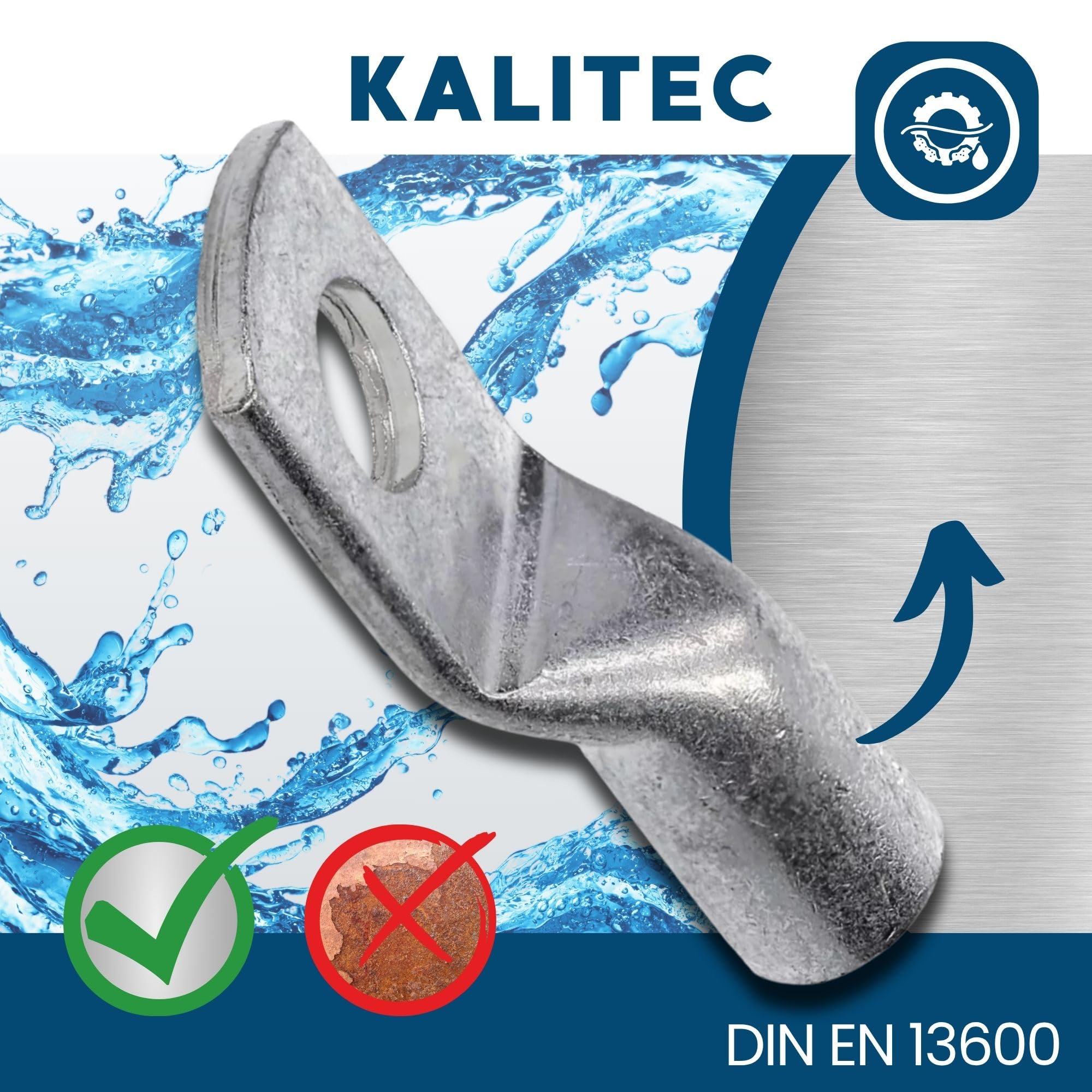 Kalitec 10 x końcówka kablowa 120 mm² M20 - miedziane końcówki kablowe