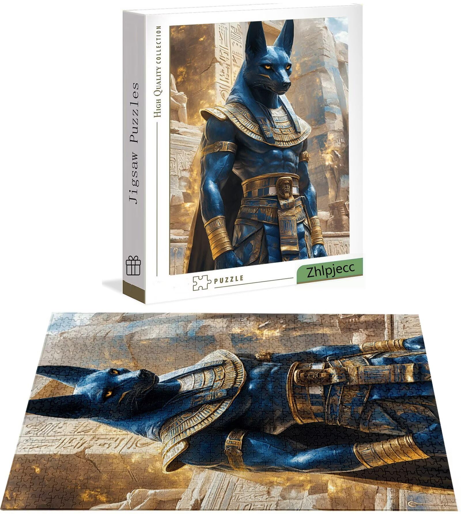 Puzzle 4000 Pièces Anubis, Puzzle 4000 Pièces Adultes et Enfants, Puzzles Bois avec Une Boîte d'emballage Exquise, Jeu Éducatif Puzzles Homme, Noël Decoration Maison, Cadeau Femme, Cadeau Homme H-4150