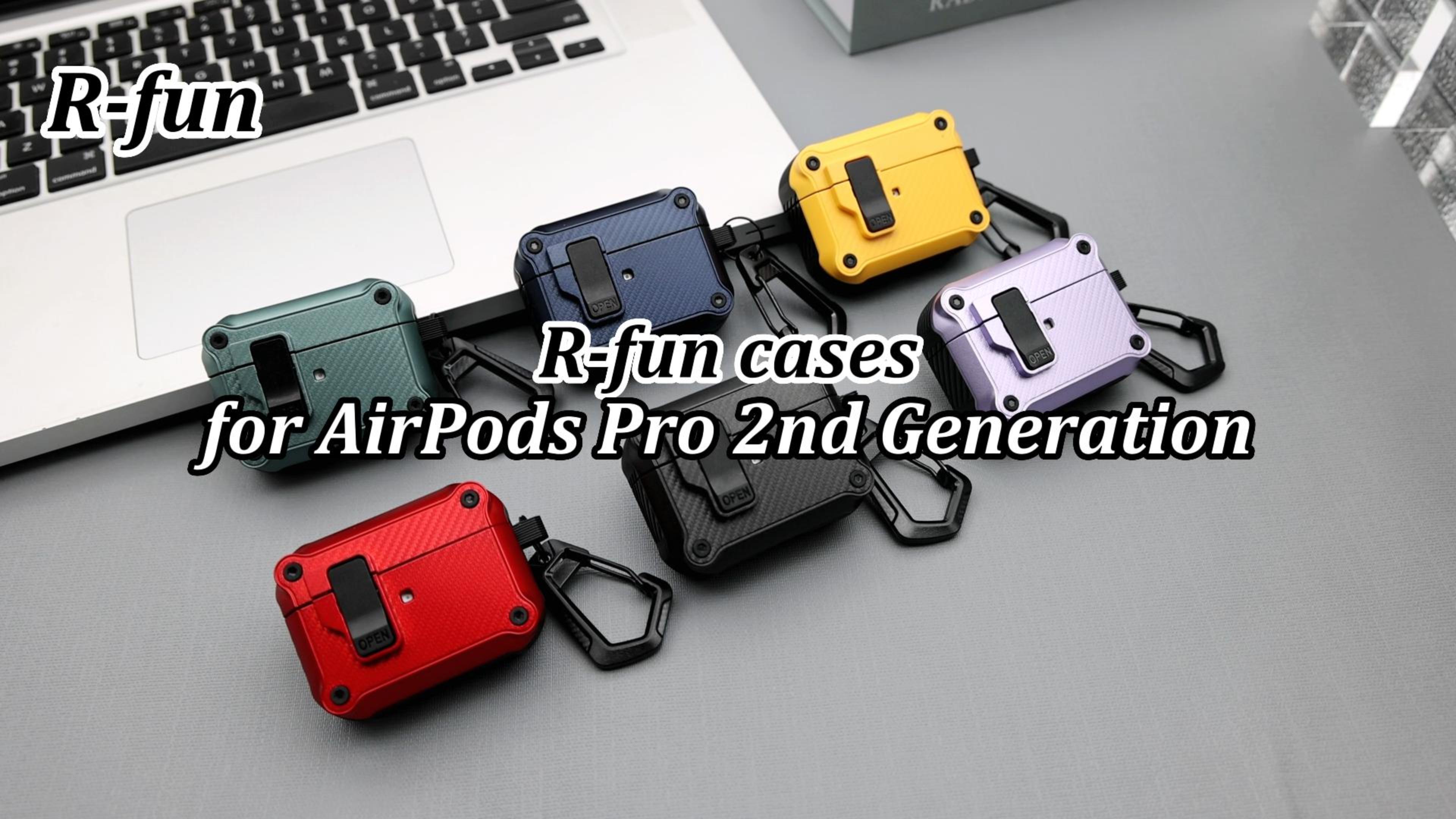 R-fun Airpods Pro (2nd/1st Gen, 2023/2022/2019) Case with