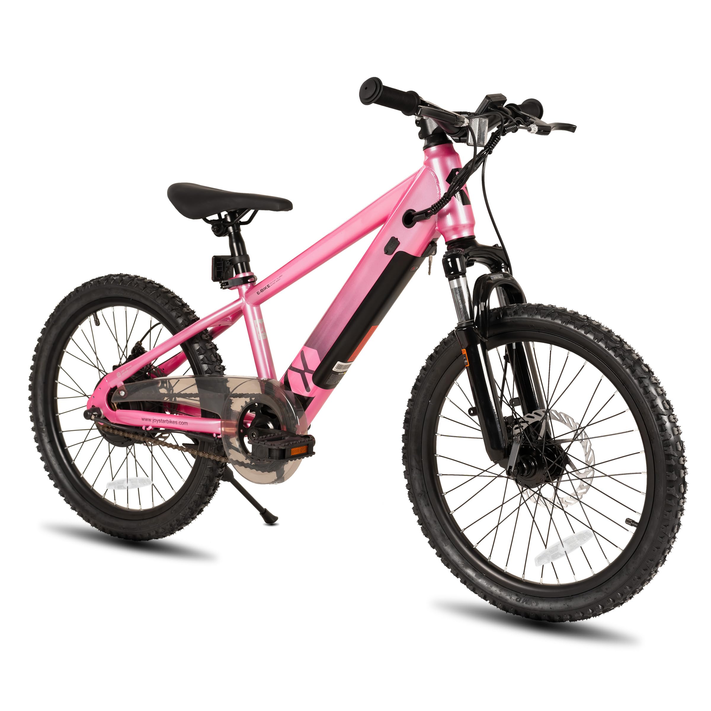 JOYSTAR 20 26 Inch Electric Bike for Kids Teens Ages 6+ with 250W/500W Brushless Motor, Electric Mountain Bicycle with Removable Battery, Safe Children Ebikes with Dual Disc Brakes