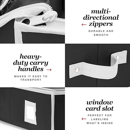 Miniatura 6 de HOMIOR Organizador de papel de regalo de Navidad bolsa de almacenamiento de papel de regalo con bolsillos útiles para accesorios de Navidad se