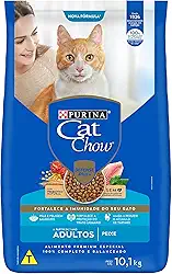 Purina Cat Chow Ração Nestlé Para Gatos Adultos Sabor Peixe 10 1Kg Purina