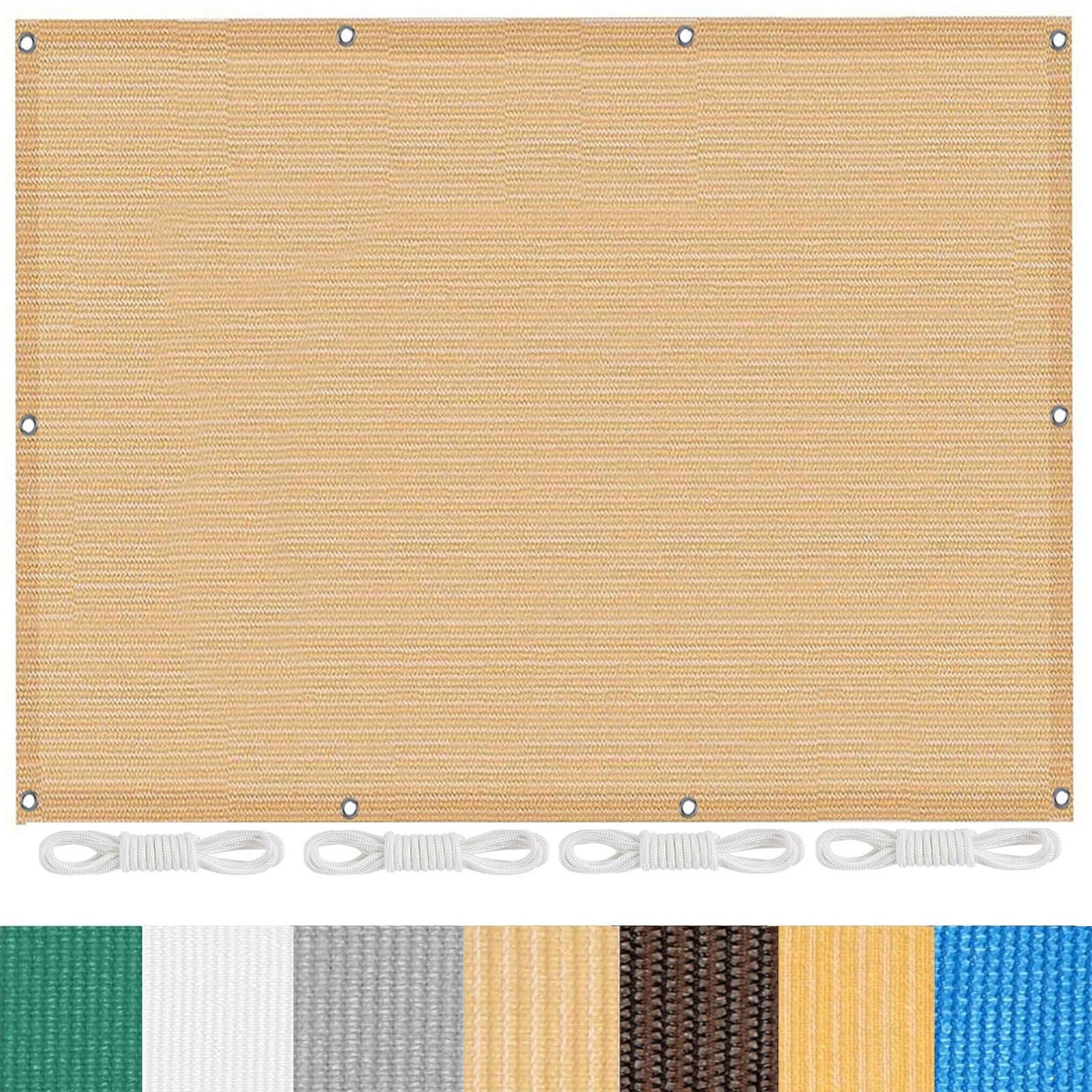 Filet d'ombrage terrasse 1.8x5 m crème protection UV pour patio jardin