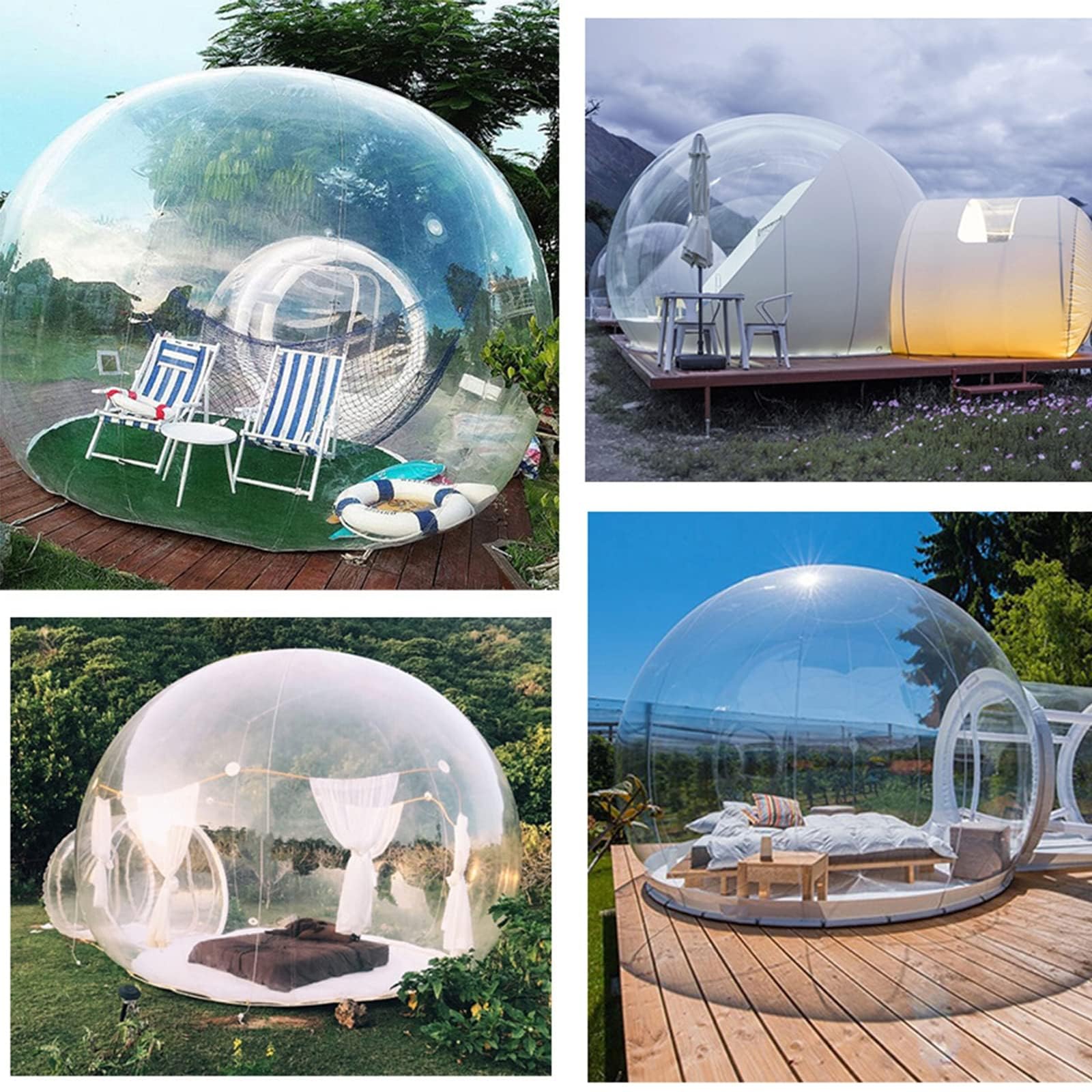 Maison à Bulles Gonflable 3m – Tente Dôme TPU Avec Soufflerie, Pour Intérieur/extérieur, Anniversaire, Mariage