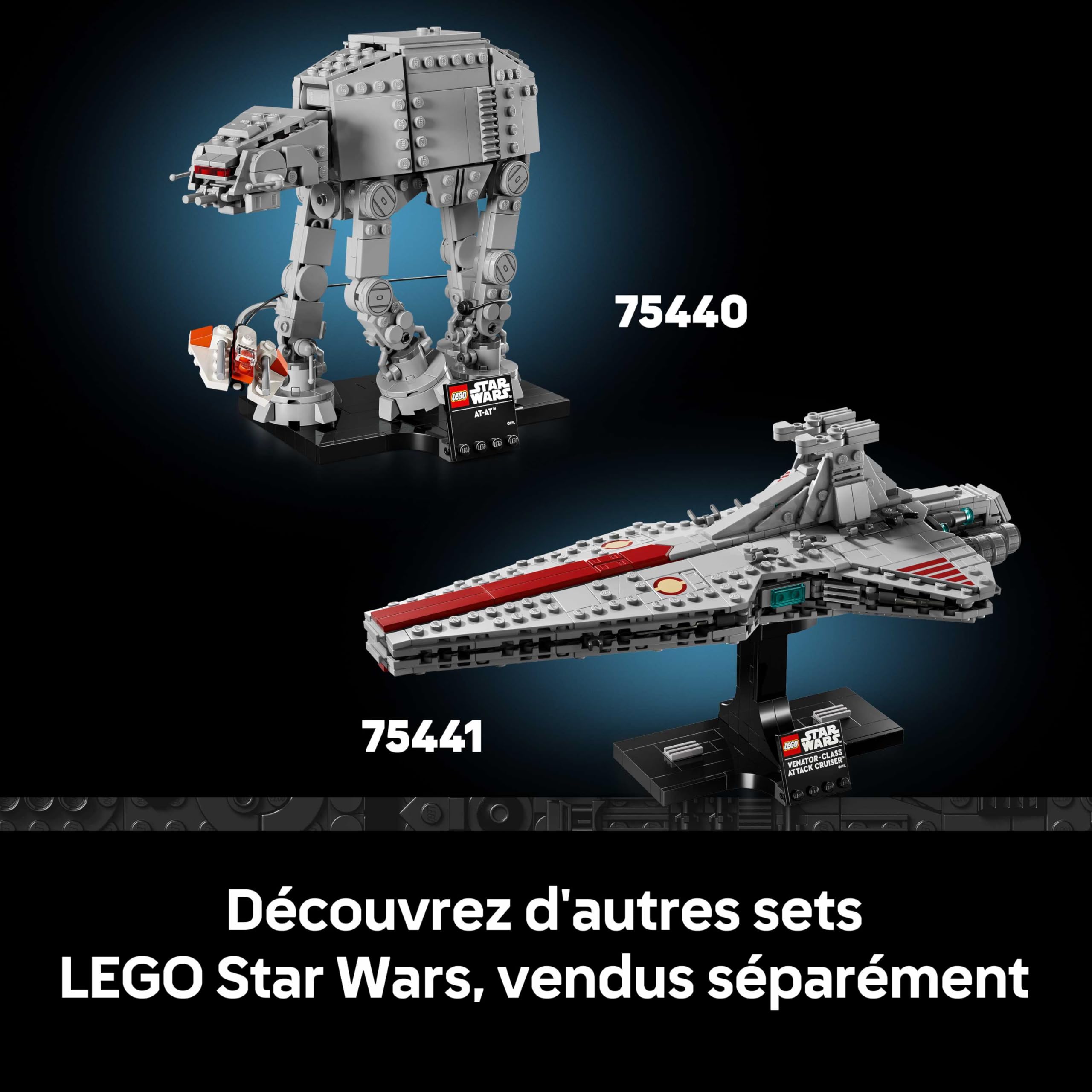 LEGO Star Wars 75441 Le Croiseur d’Assaut de Classe Venator - Set de Construction Adulte - Maquette du Vaisseau de la République - Décoration Salon - Cadeau Collector pour Fans de La Revanche des Sith