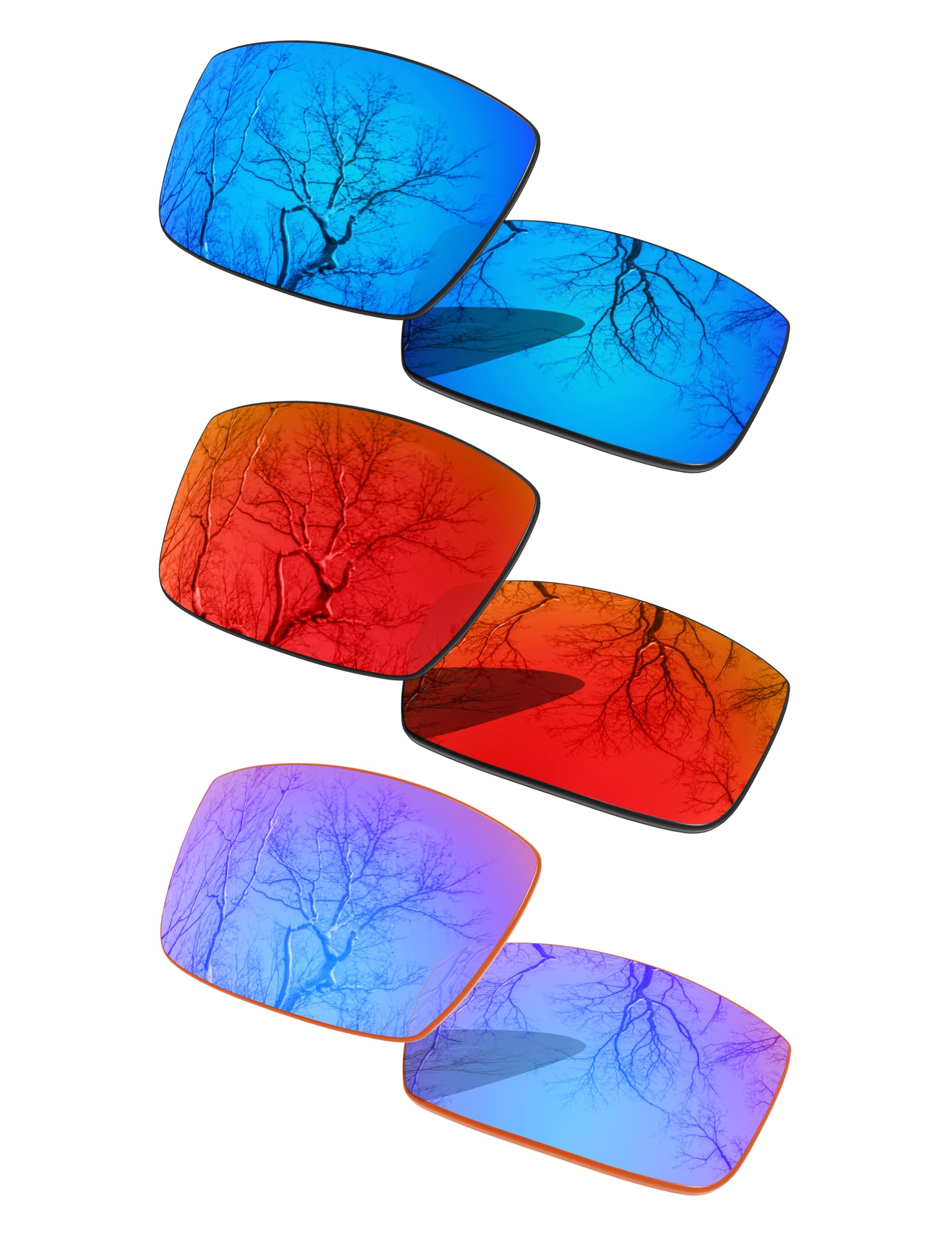3 Pair Polarized Replacement Lenses for Oakley Gascan OO9014 Pack