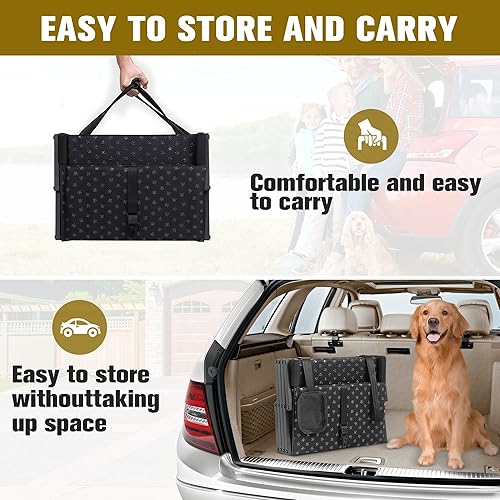 Miniatura 6 de Escaleras para perros para automóvil rampas plegables para perros grandes con superficie antideslizante, escalones portátiles para perros para