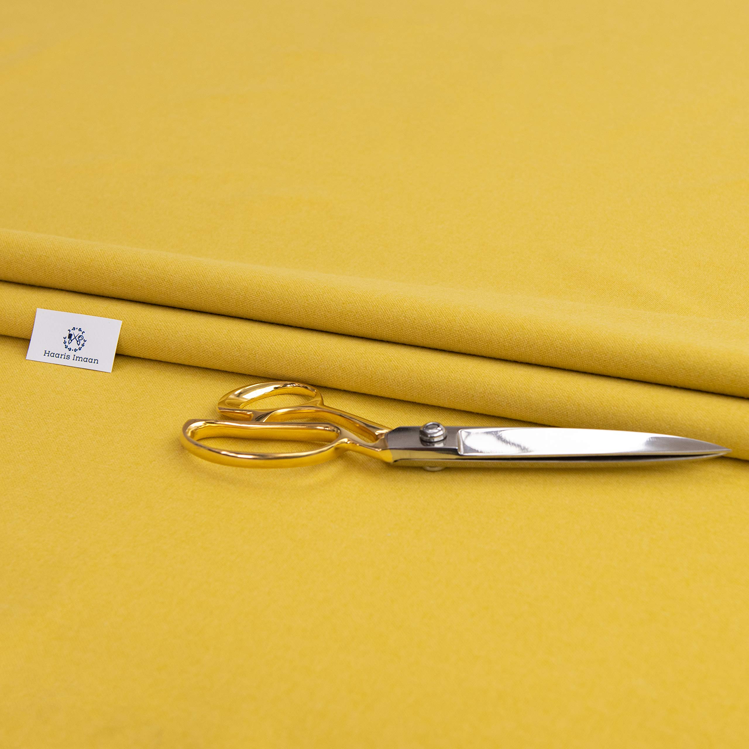 Haaris Imaan Upholstery Fabric | Premium Upholstery Fabric for Cushions, Curtains, Sofa Furnishing and Reupholstery | 1 Metre DFS Stock Lemon Spice