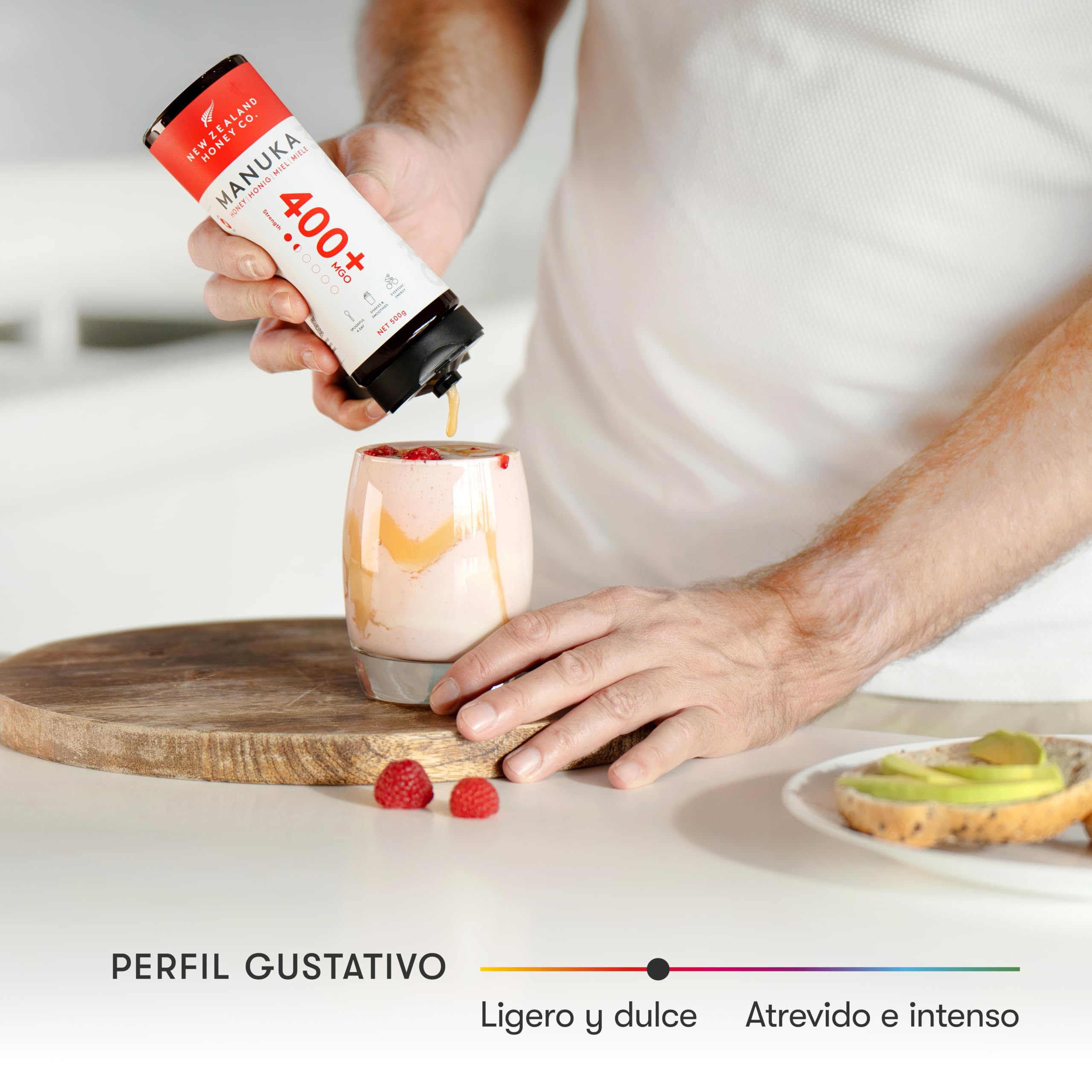 New Zealand Honey Co. Miel de Manuka MGO 400+ | Nueva Zelanda Miel 100% Pura y Saludable | 500g