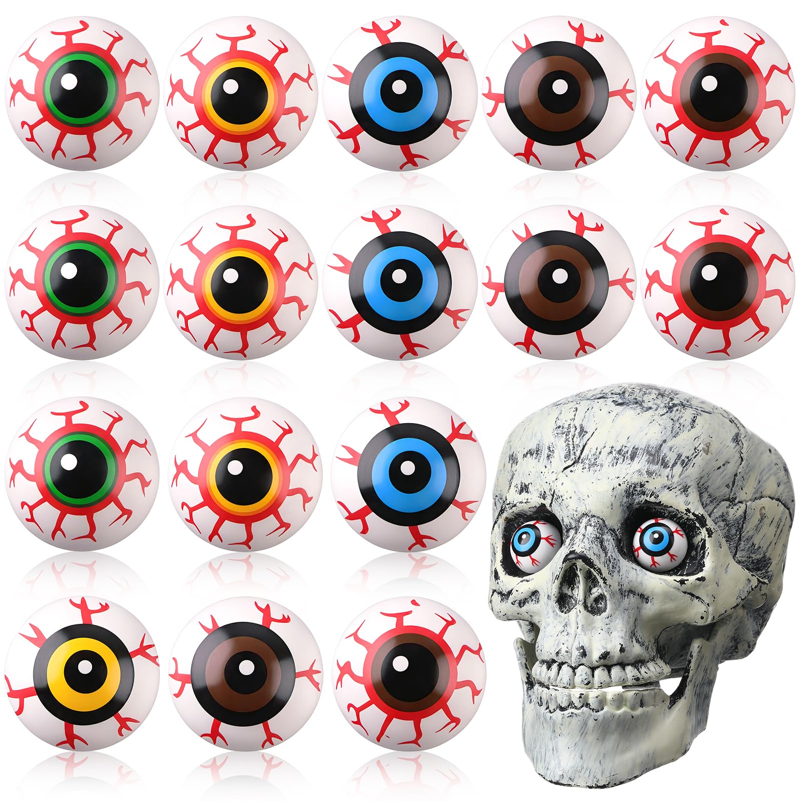 TOYANDONA 24 Pièces Halloween Fake Eyeballs Hollow