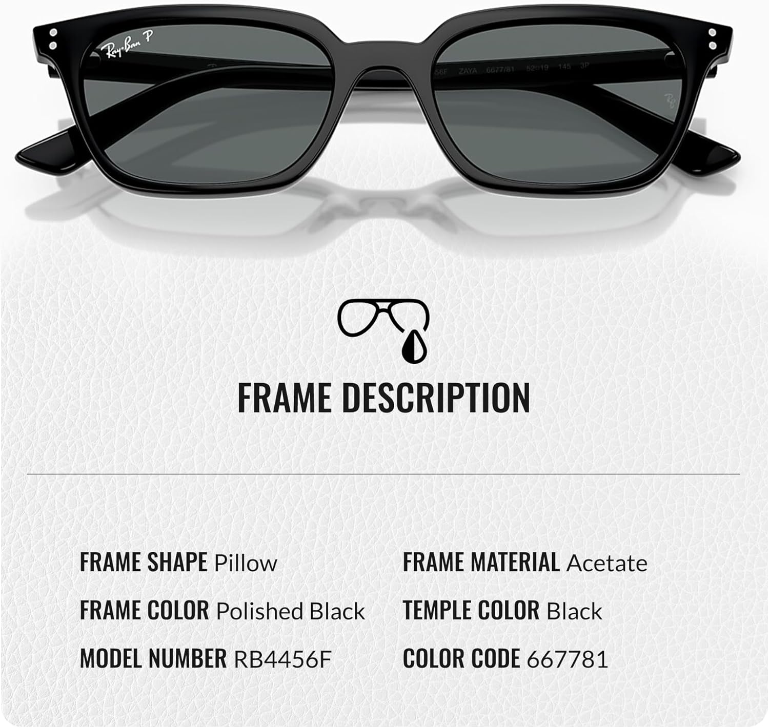Ray-Ban RB4456F Square-Round Shaped Sunglasses for Men & Women with Official RAYBAN Eyewear Kit