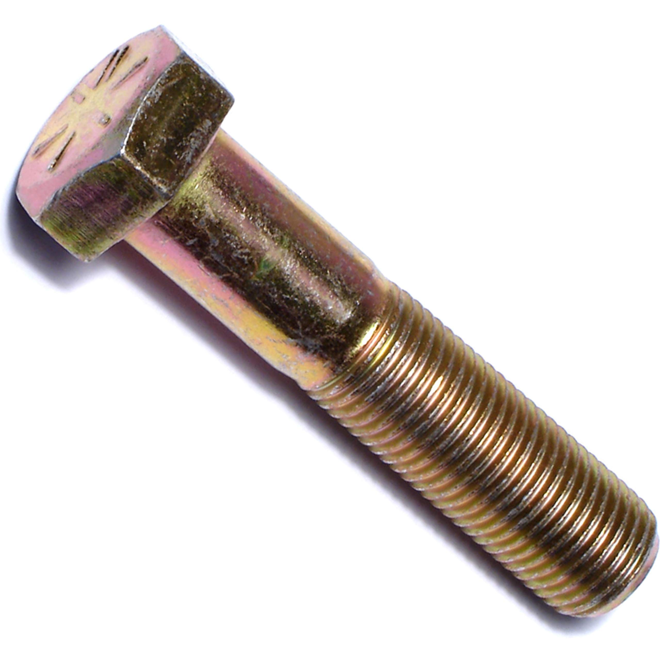 Hard-to-Find Fastener 014973253844 Grade 8 Fine Hex Cap Screws, 1/2-20 x 2-1/4, Piece-25, Yellow