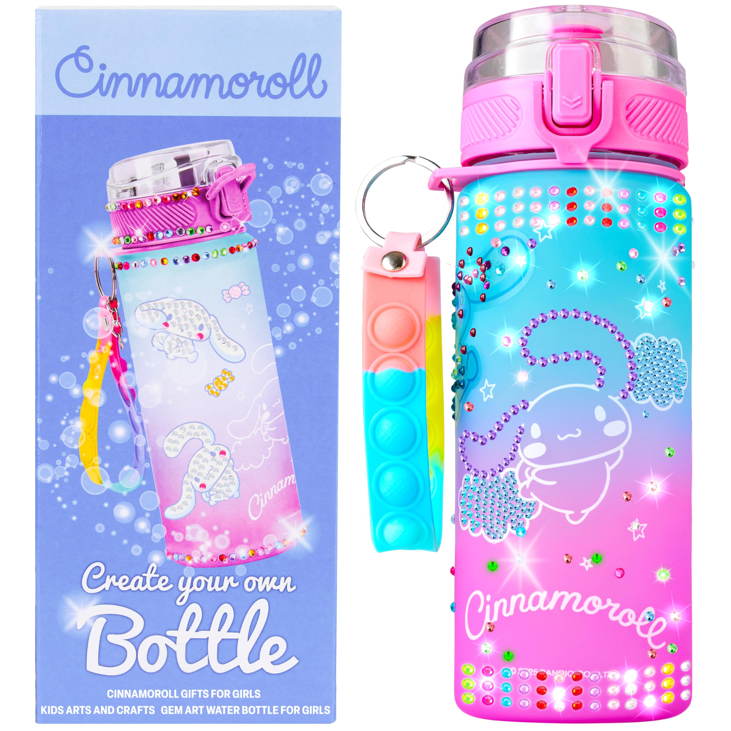 Get Trend Hello Kitty Sanrio Decorate Your Own Water Bottle Craft Kit Girls Teens, Cinnamoroll 550ml Leakproof