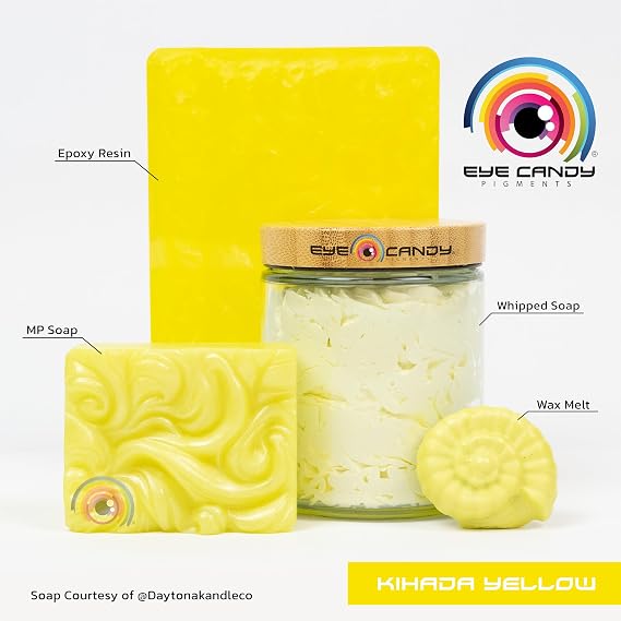Mica Powder Pigment Kihada Yellow (25g) Multipurpose DIY Arts and Crafts Additive | Woodworking, Epoxy, Resin, Natural Bath Bombs, Paint, Soap, Nail Polish, Lip Balm