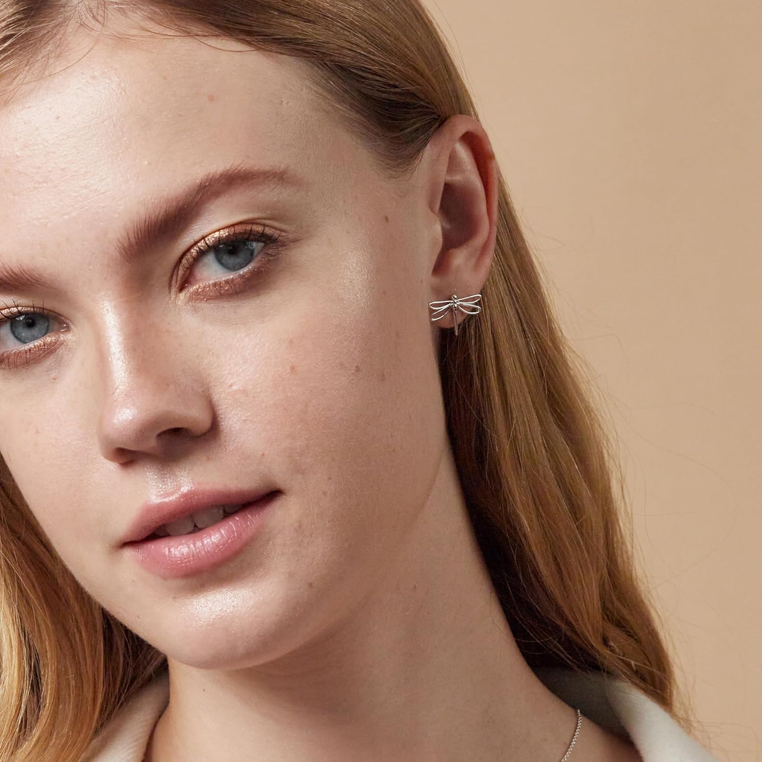 Boma Jewelry Sterling Silver Large Dragonfly Stud Earrings - Image 3