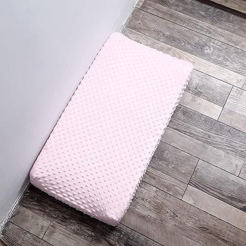 Miniatura 7 de DONOMILO Funda para cambiador, diseño de puntos súper suaves, agradable al tacto, transpirable, lavable, para bebé niño y niña (novia ruborizada)