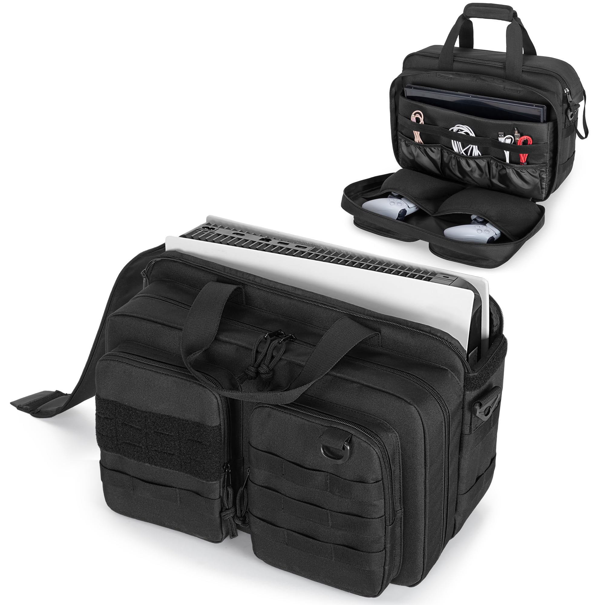PGmoon Travel Carrying Case Compatible with PS5 PS5 Slim PS5 Pro Console Protective Storage Bag for 15 6